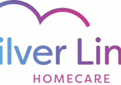 Logo of Clover Living Homecare with a purple clover design.